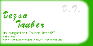 dezso tauber business card